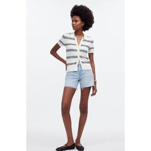 Madewell Black and White Striped Sweater